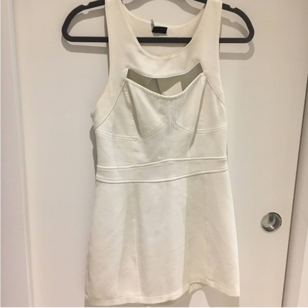 Urban Outfitters sparkle & fade cutout white dress